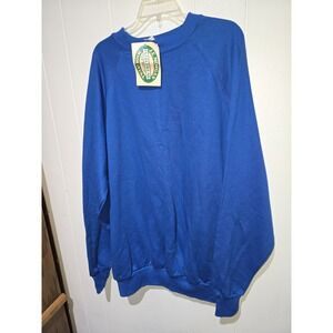 J.E. Morgan Fleecewear Sweatshirt Made in USA Vintage Style Blue Big Man 3X XXXL